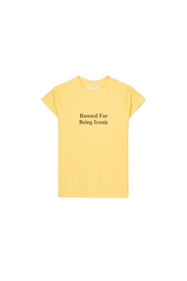 CAMISETA TEXTO - Amarillo de Zara