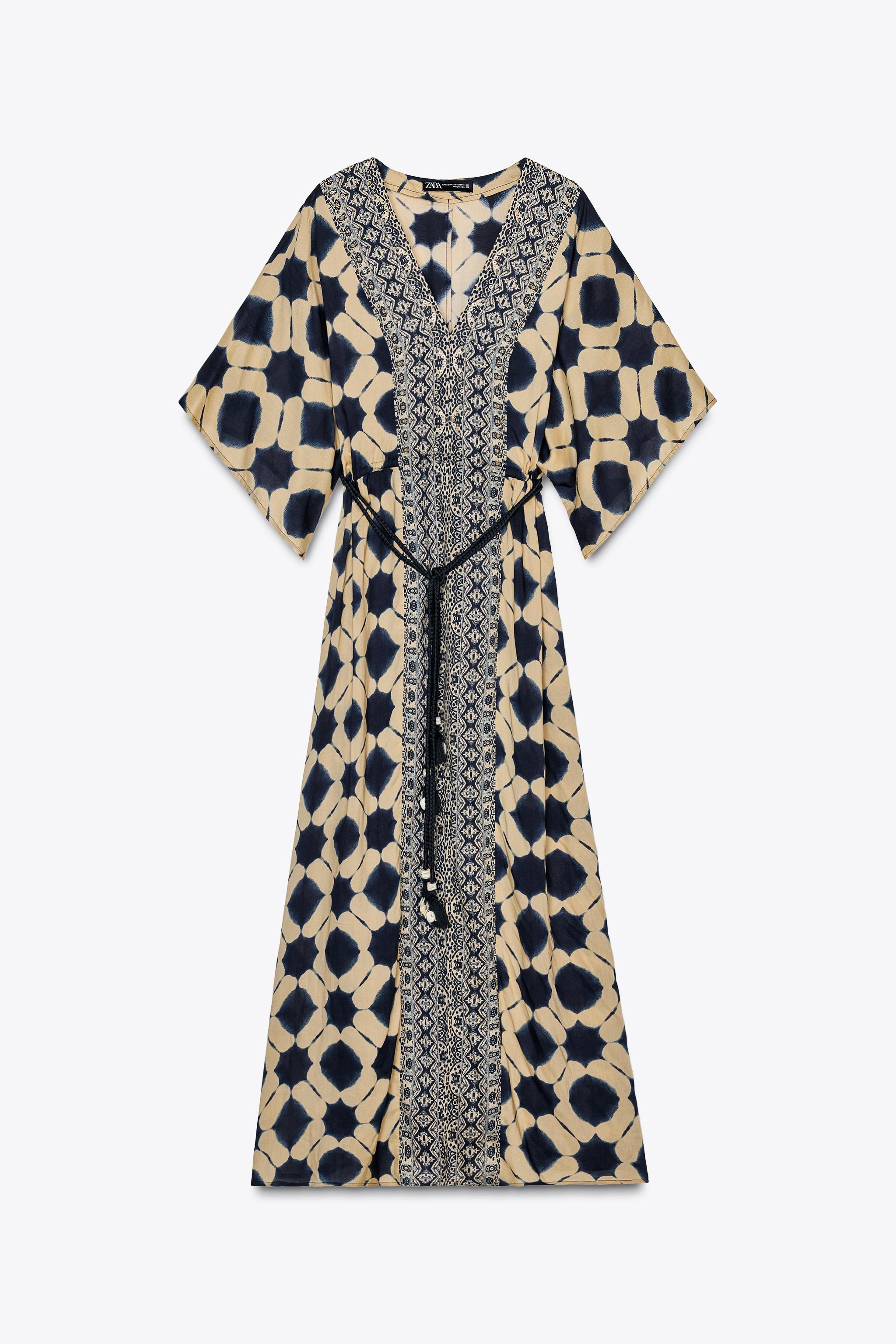 PRINTED CAFTAN DRESS - Multicolored | ZARA Canada