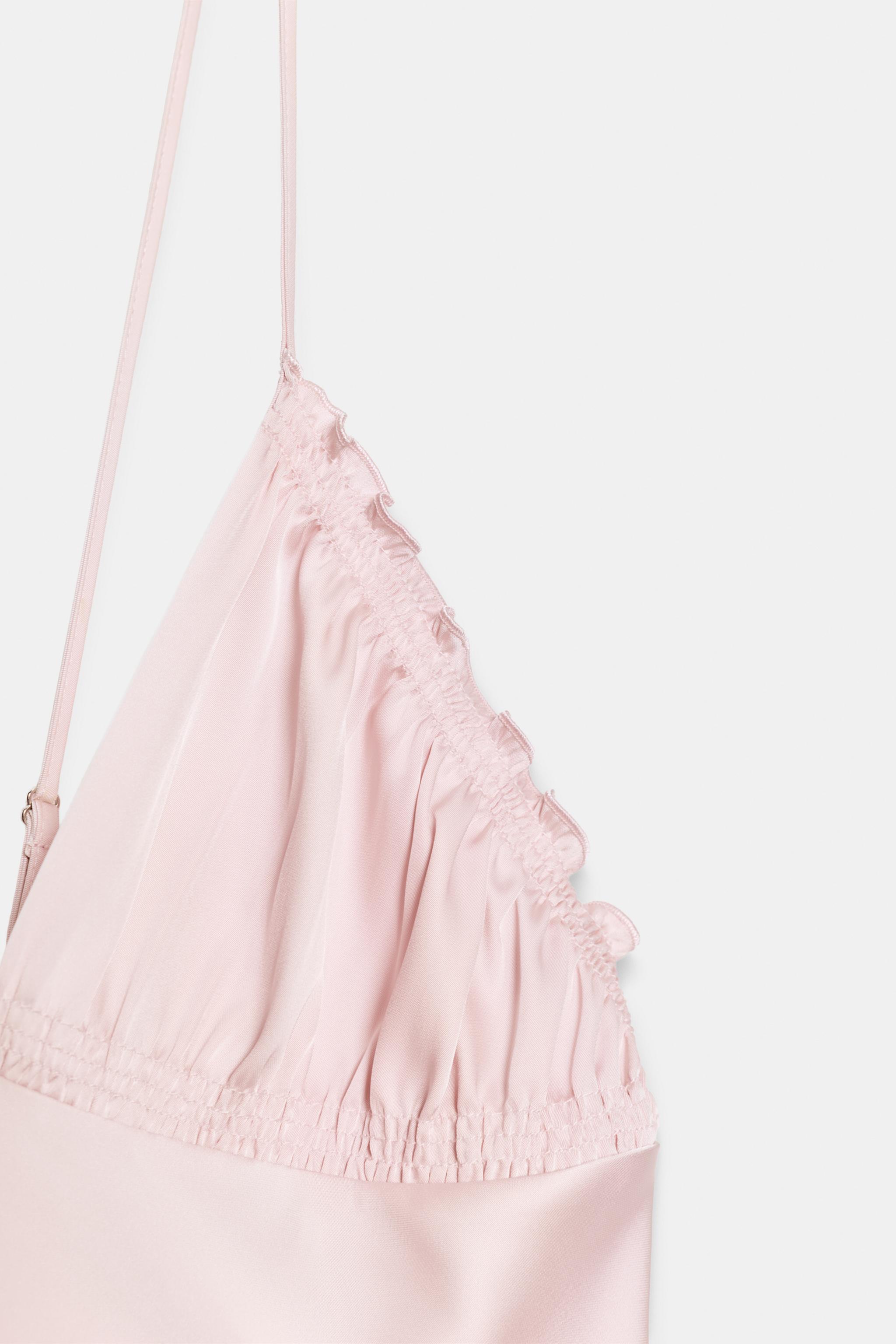 GATHERED SATIN EFFECT MIDI DRESS