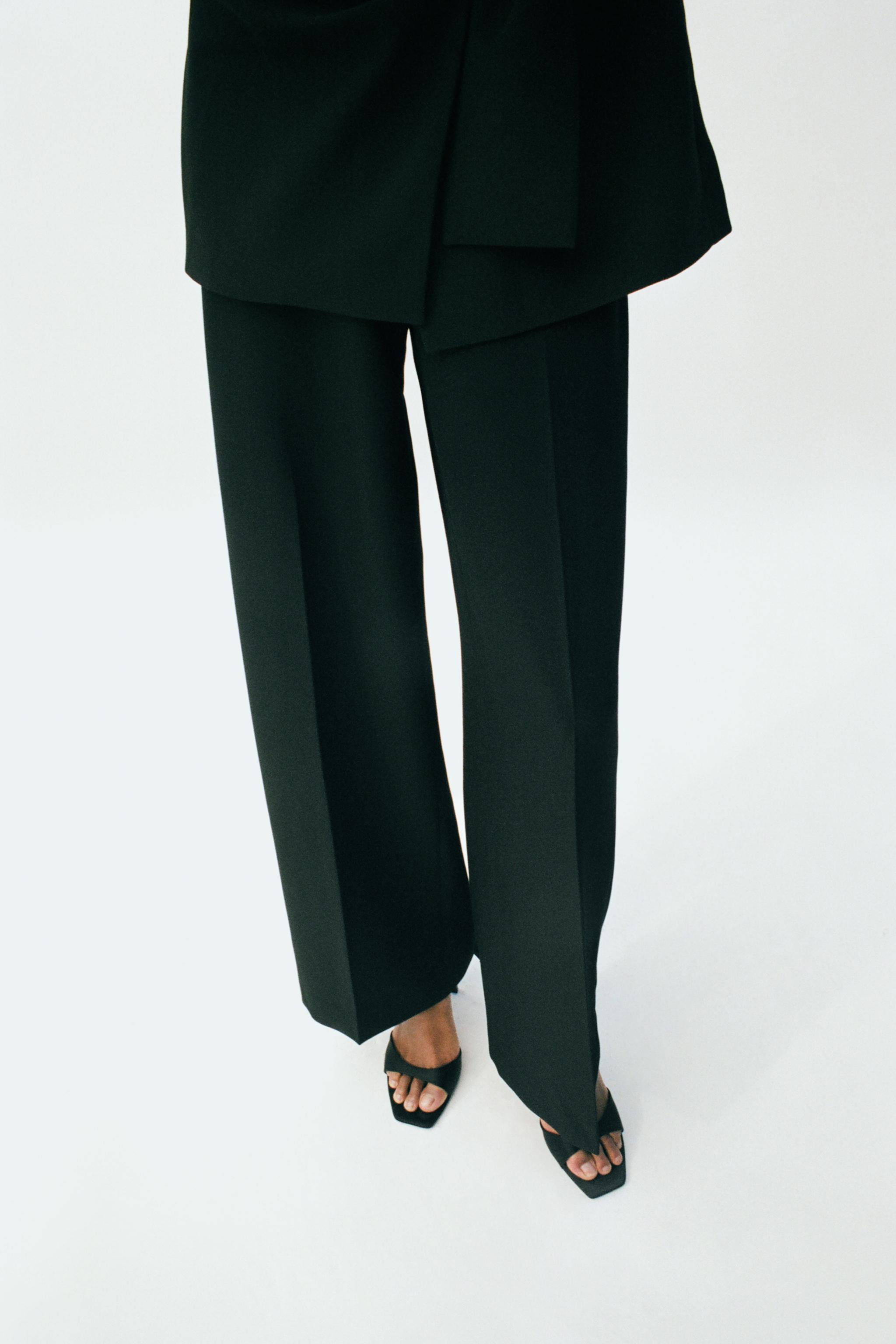 HIGH-WAISTED STRAIGHT LEG PANTS