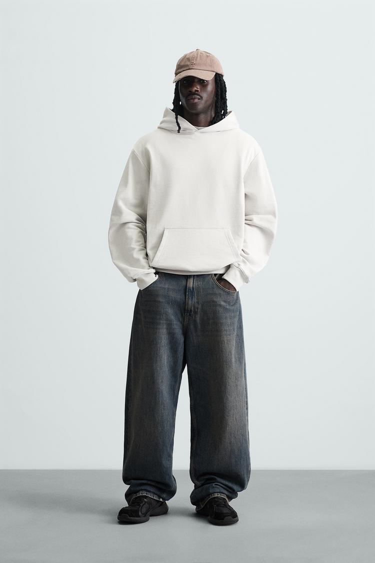 BASIC HOODIE Pearl grey ZARA Australia