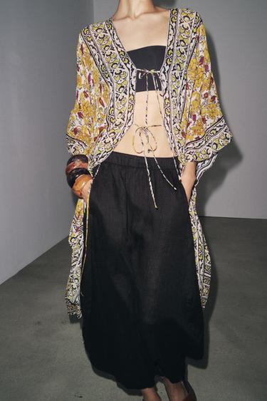 ZW COLLECTION PRINTED KAFTAN DRESS - Multicoloured by Zara - Image 4
