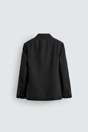VESTE DE COSTUME AVEC LAINE - Noir de Zara - Image 7