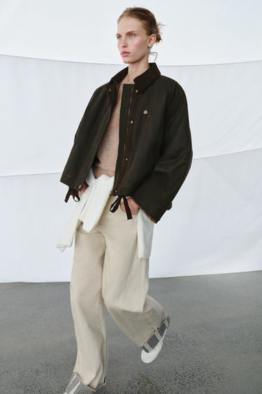 VESTE CIRÉE ZW COLLECTION - Kaki de Zara - Image 5