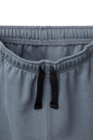 Zara PIQUÉ FELPA JOGGER PANTS - Blue / Steel