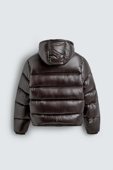 100% FEATHER WATER-REPELLENT DOWN JACKET - Brown by Zara