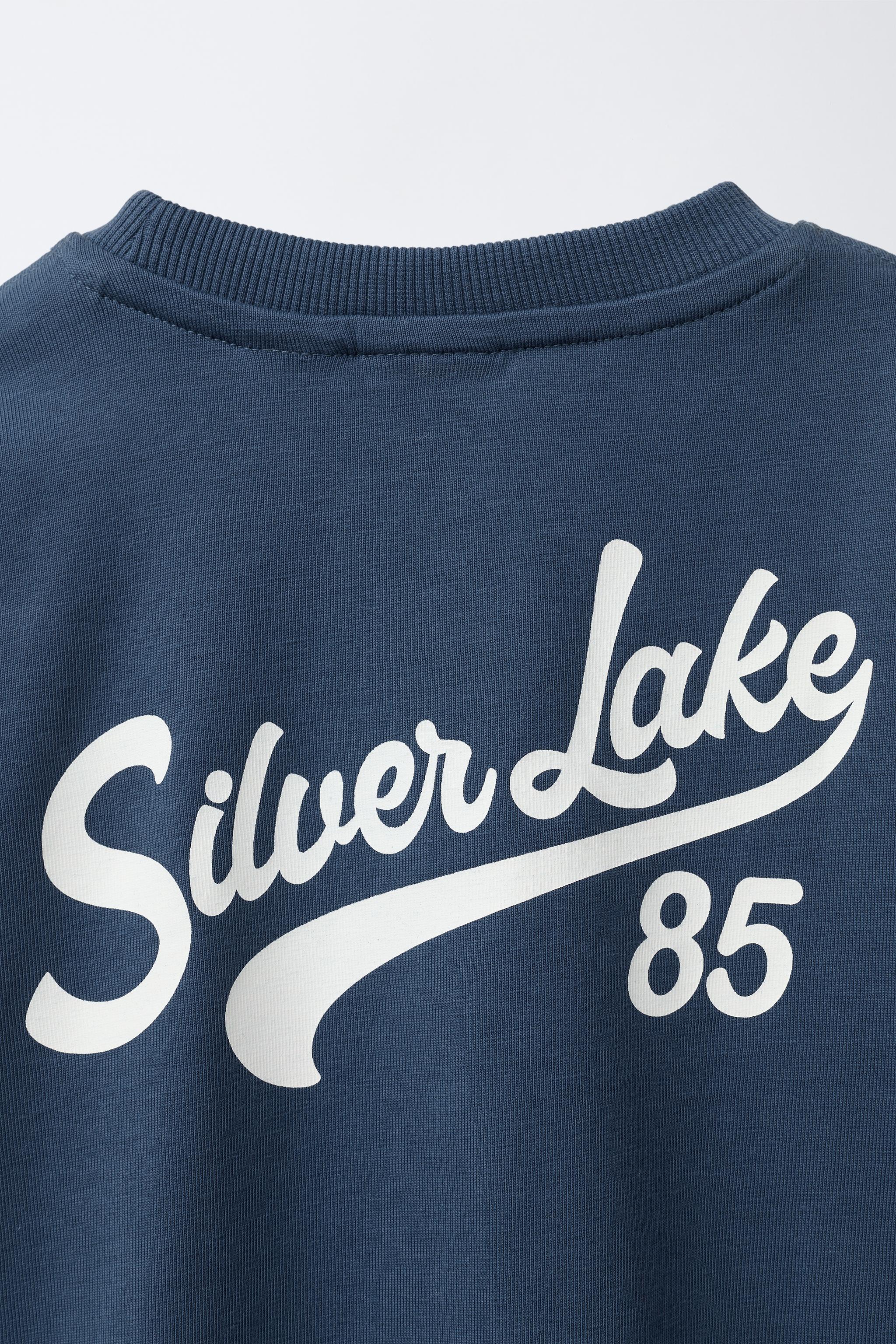 CITY EMBROIDERED T-SHIRT - Blue | ZARA United States CITY EMBROIDERED T-SHIRT - Blue | ZARA United States