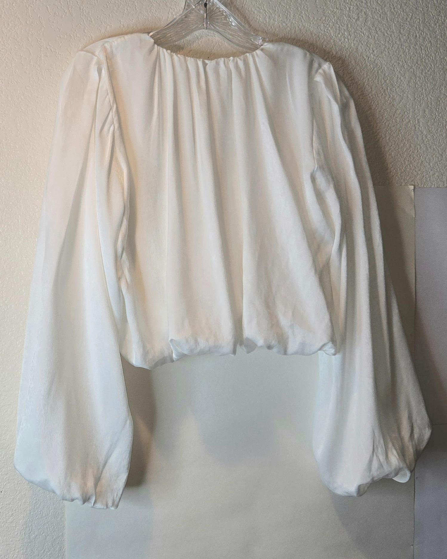 BALLOONED CROP TOP SECOND HAND | Zara Preowned
