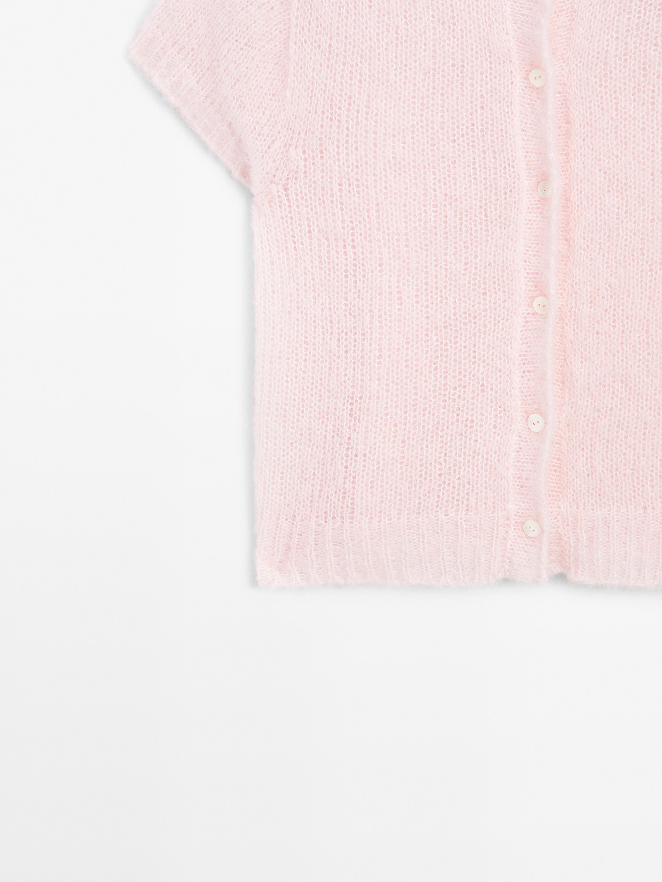 Short sleeve alpaca blend cardigan | ZARA United States