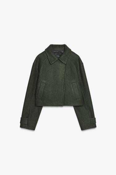 JACKET WITH EPAULETTES - Khaki by Zara - Image 0