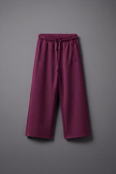 PANTALÓN WIDE LEG GYM - Frambuesa de Zara