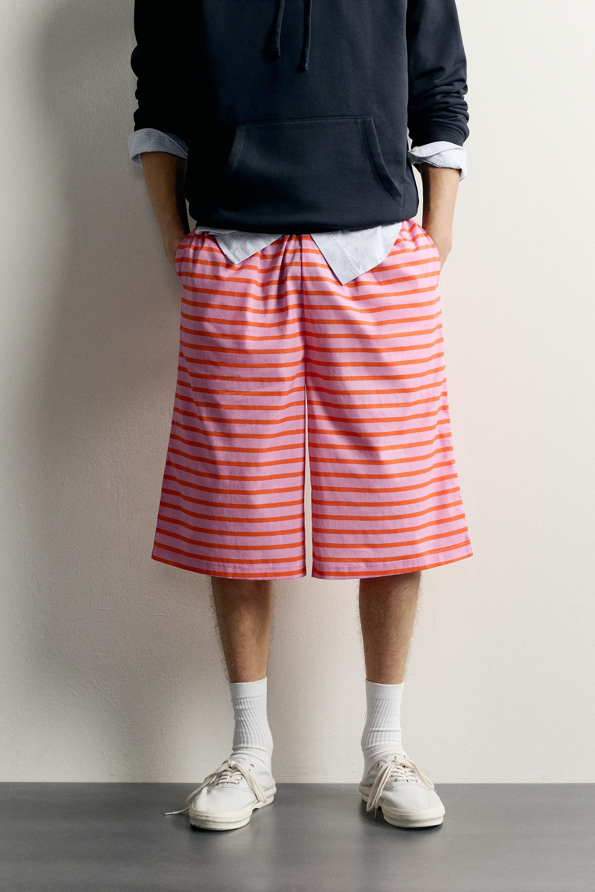 SHORT EN JACQUARD À RAYURES 0FR. PARIS X ZARA