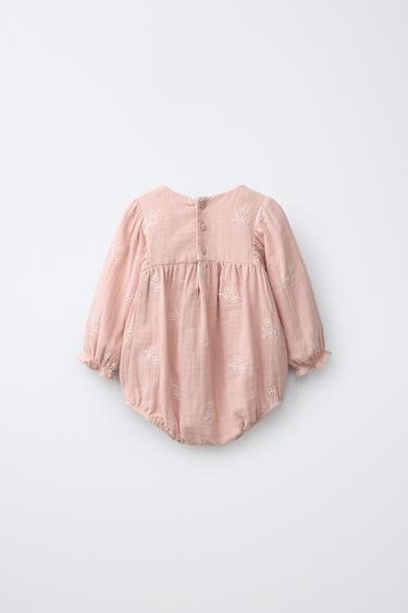 BODY FLEURS BRODÉES - Rose moyen de Zara - Image 1