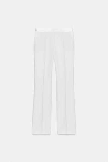 بنطلون سهرة - أبيض مكسور الخاص بـ Zara - صورة 0