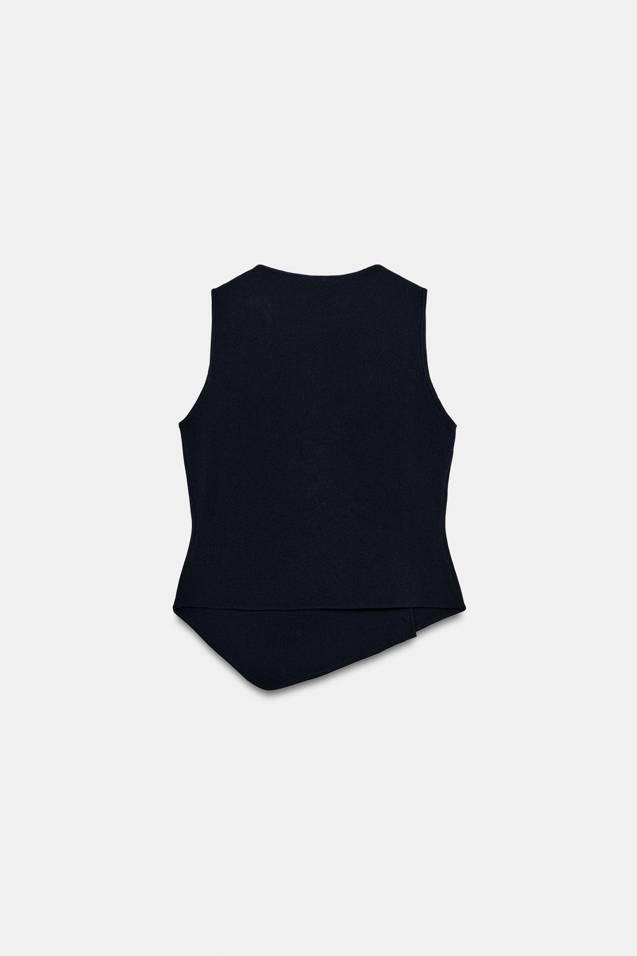 ASYMMETRIC CLOSURE KNIT TOP