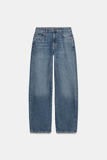 ZW COLLECTION MID-WAIST JEANS - Blue by Zara