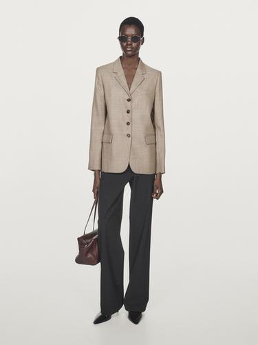 Americana jaspeada 100% lana - Beige de Zara