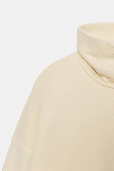 OVERSIZE HIGH NECK SWEATSHIRT - Vanilla by Zara - Image 5
