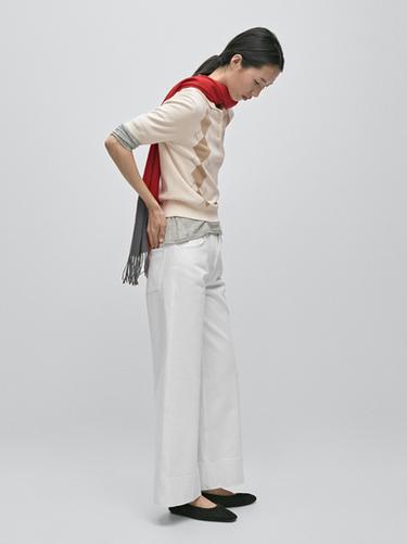 Zara Culotte fit jeans - White