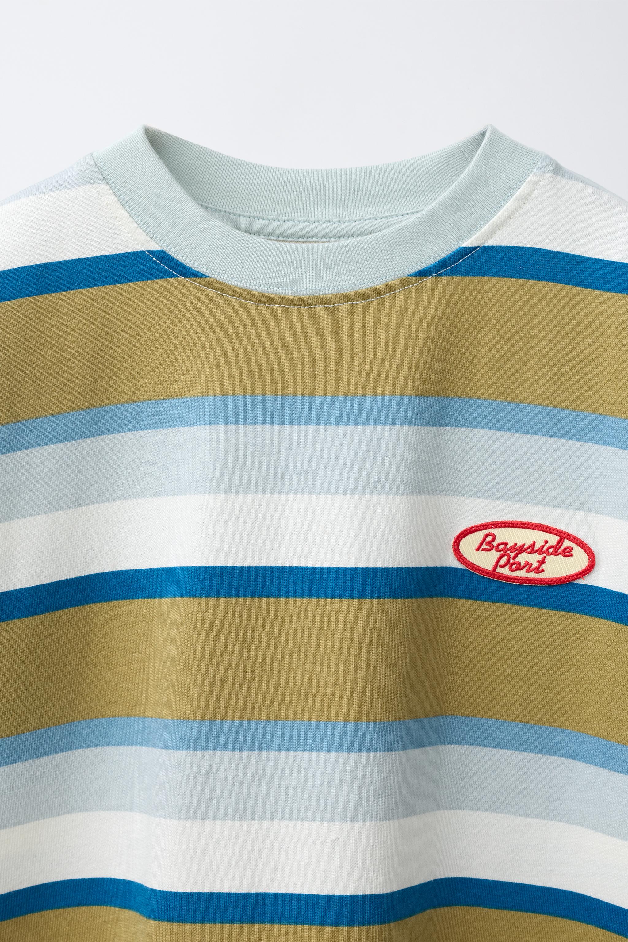 Детские футболки Zara STRIPED PATCH T-SHIRT — фото 4