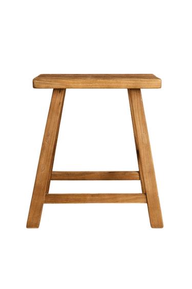 ELM WOOD STOOL - Light beige by Zara