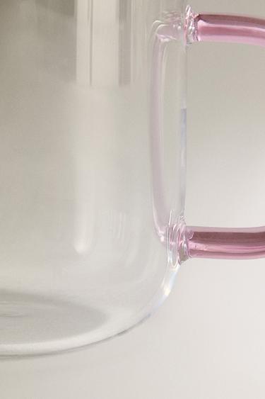 TASSE BOROSILICATE ANSE COLORÉE - Rose de Zara - Image 4