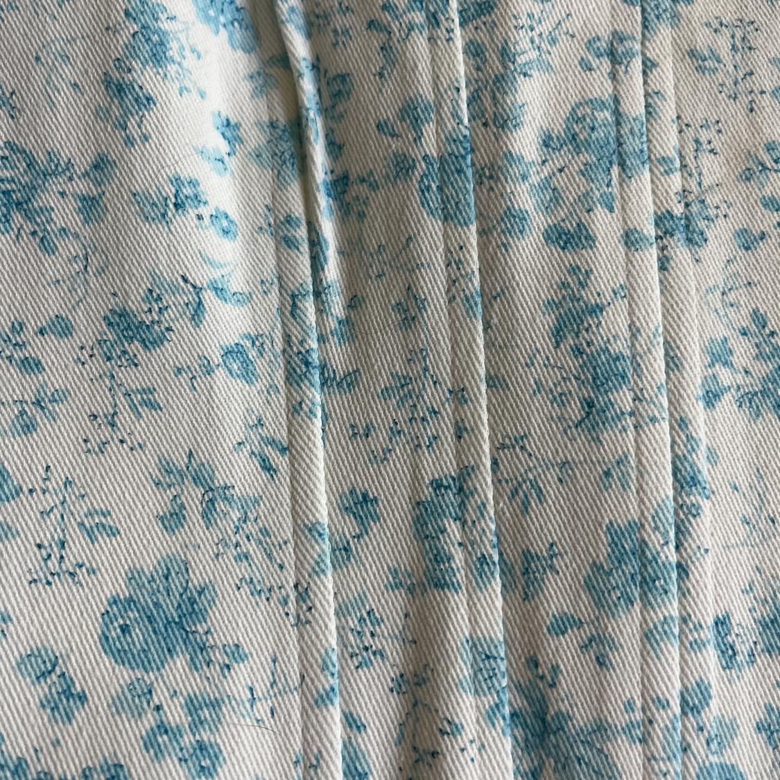 NEW ZARA WHITE AND BLUE FLORAL PRINT CORSET STRAPLESS SWEETHEART NECKLINE SIZE S - Image 5