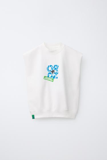 T-SHIRT IMPRIMÉ LOGO - Blanc cassé de Zara - Image 0