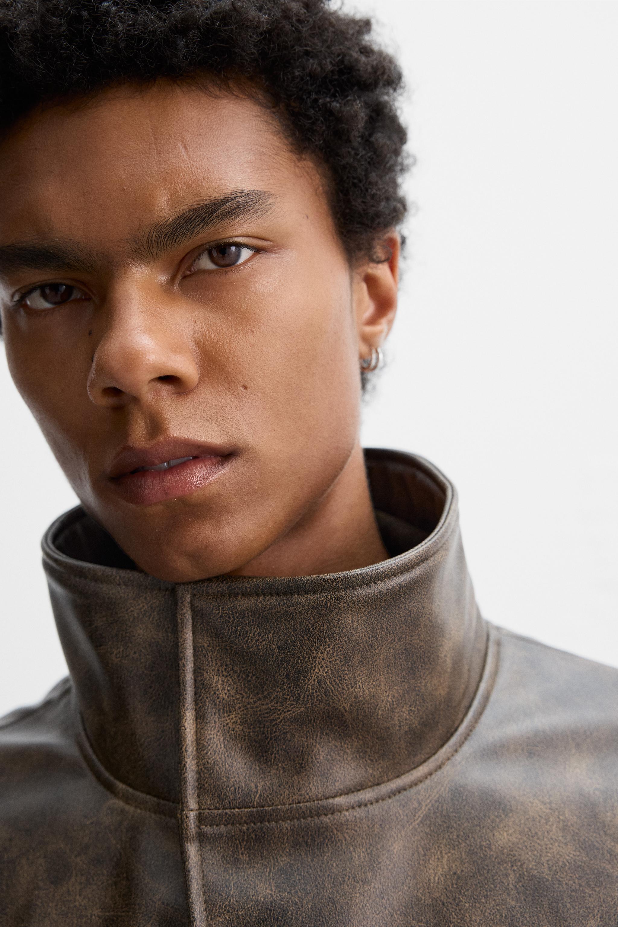 LIMITED EDITION FAUX LEATHER JACKET - Brown | ZARA United States