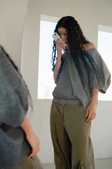 LOOSE-FIT KNIT JUMPER - Grey by Zara