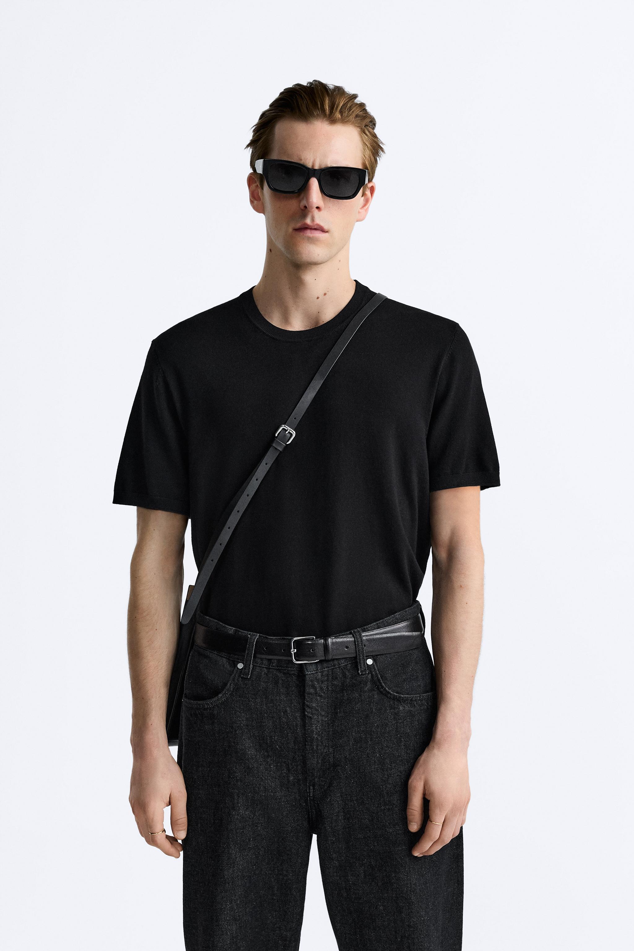 ビスコースブレンド ニット Ｔシャツ - オフホワイト | ZARA Japan / 日本