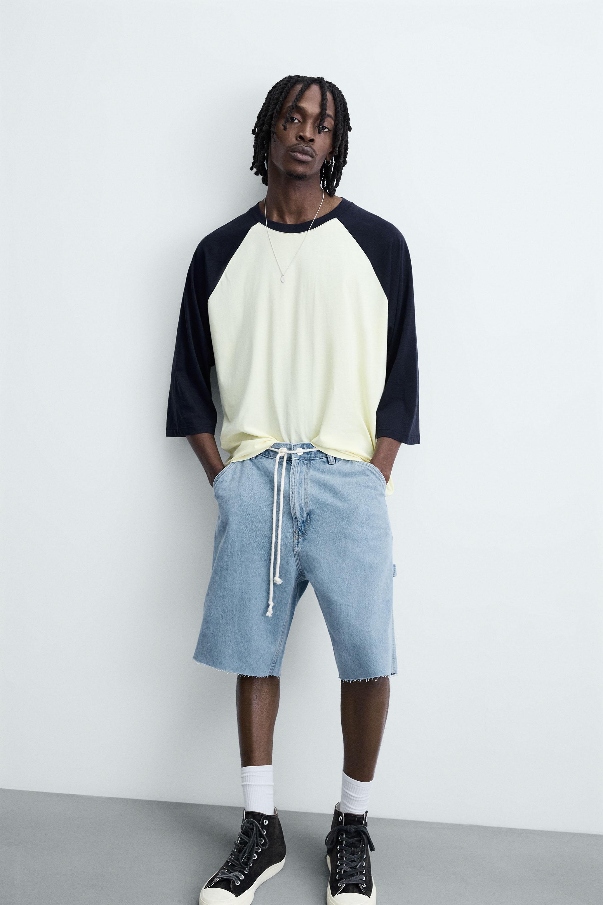 CARPENTER POCKET DENIM BERMUDA SHORTS - Light blue | ZARA Canada