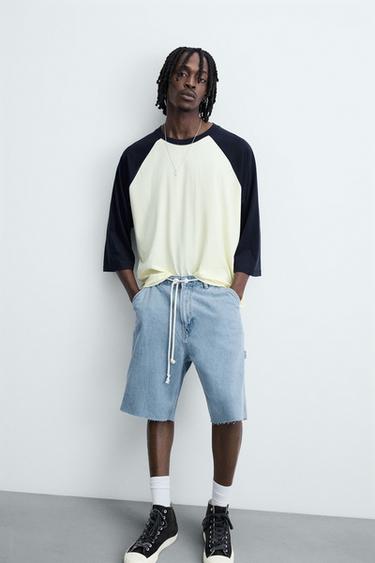 BERMUDA EN DENIM AVEC POCHE DE CHARPENTIER - Bleu clair de Zara - Image 3