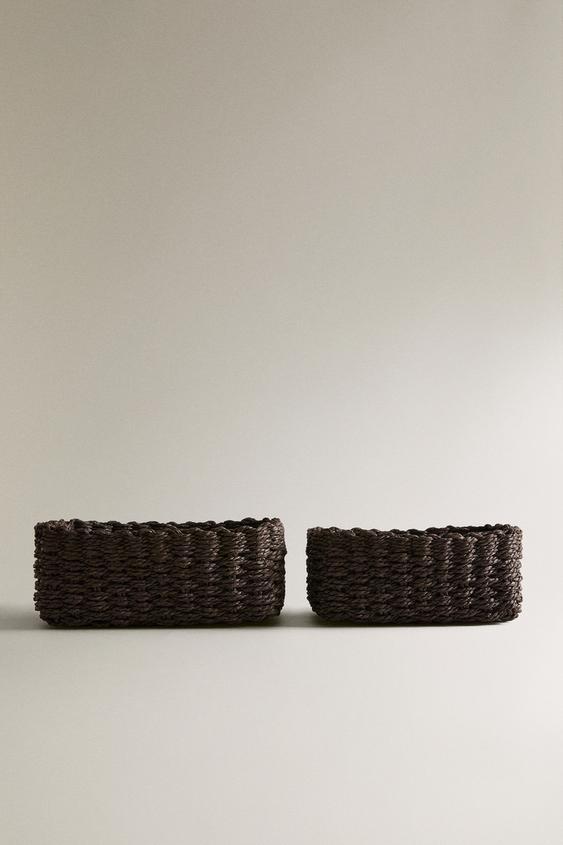 WOVEN PAPER BASKET - Brown | ZARA United States