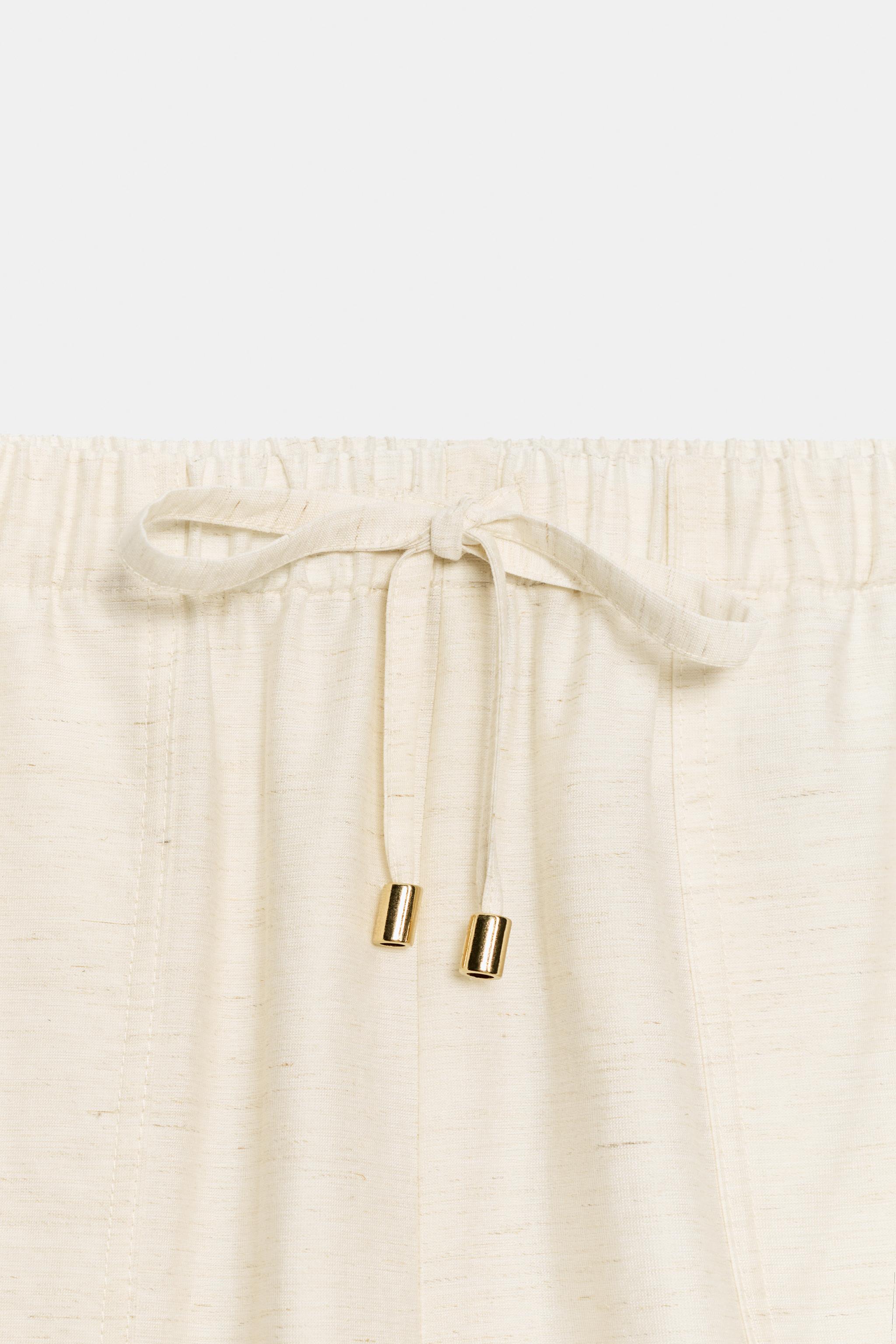 Женские брюки Zara ELASTIC WAISTBAND PANTS — фото 8