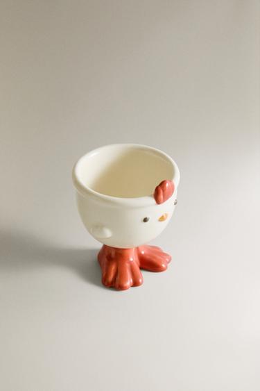 KIDS’ HEN PORCELAIN EGG CUP - Multicoloured by Zara - Image 1