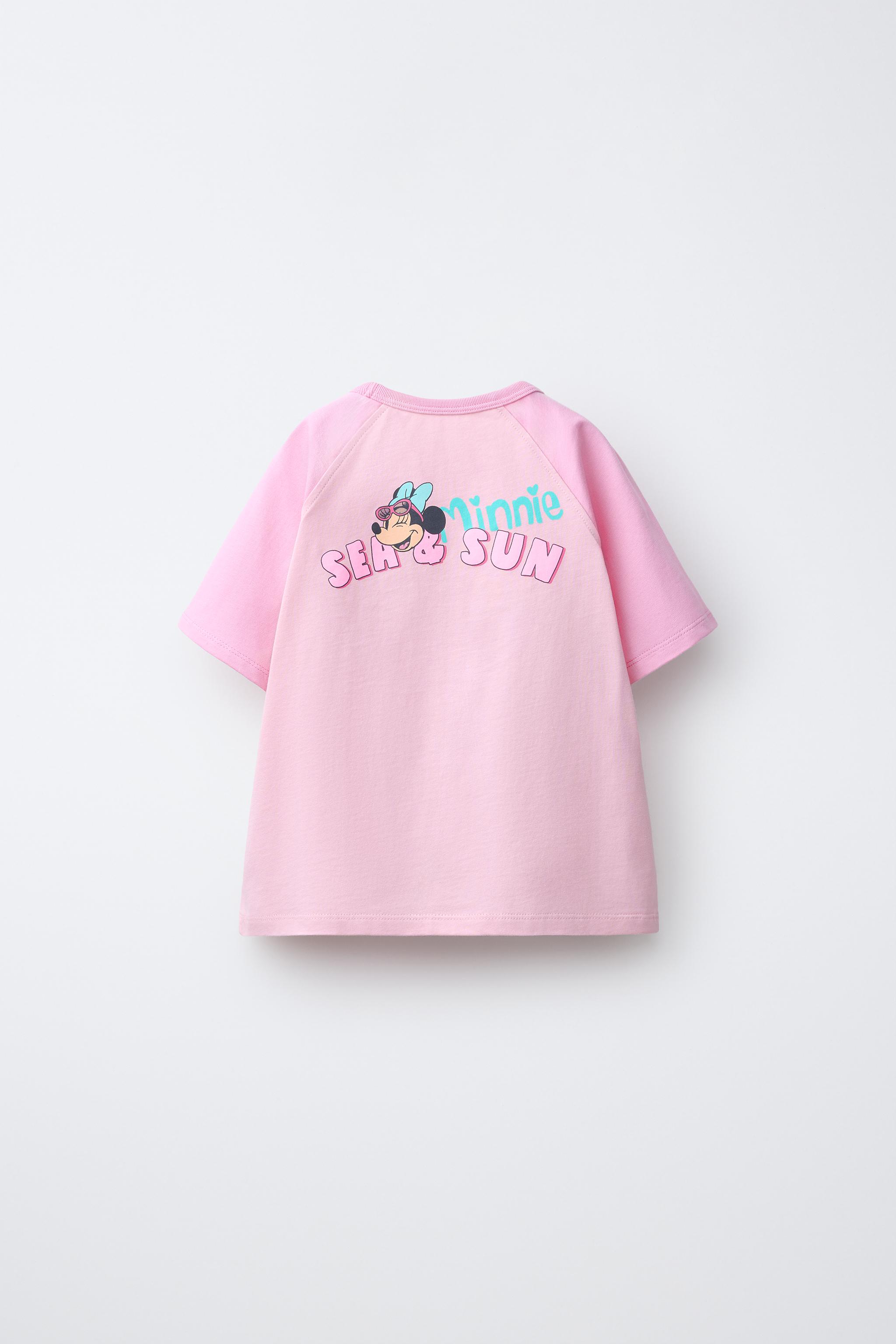 MINNIE MOUSE © DISNEY RAGLAN SLEEVE T-SHIRT — Pink