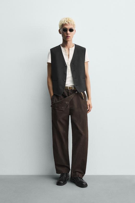 VISCOSE-LINEN SUIT VEST from Zara - $119
