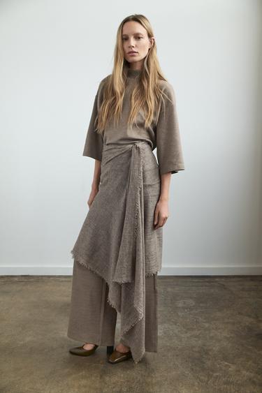 Zara BLOCK HEEL SHOES - Brown