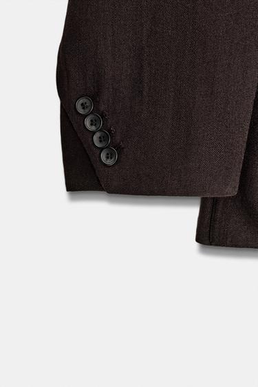 ZW COLLECTION LIMITED EDITION 100% WOOL BELTED BLAZER - Khaki by Zara - Image 7