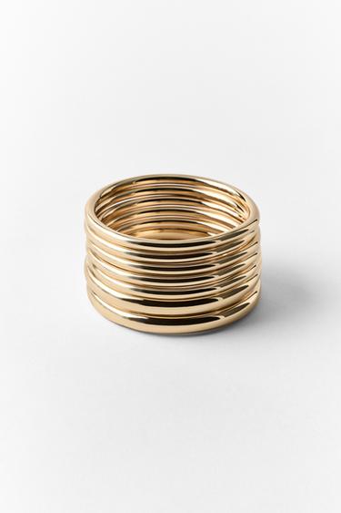 PACK OF THIN RIGID BRACELETS - Golden by Zara