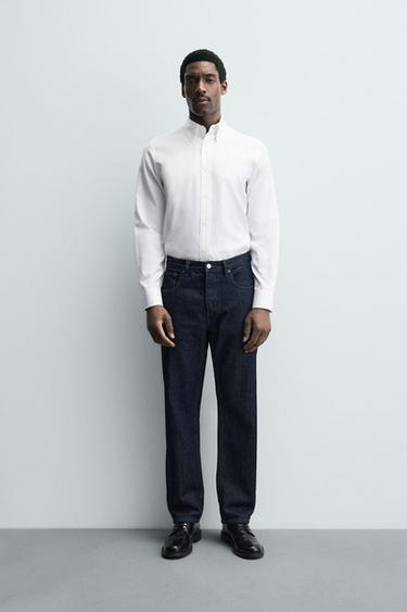CAMISA ESTRUCTURA REGULAR FIT - Blanco de Zara