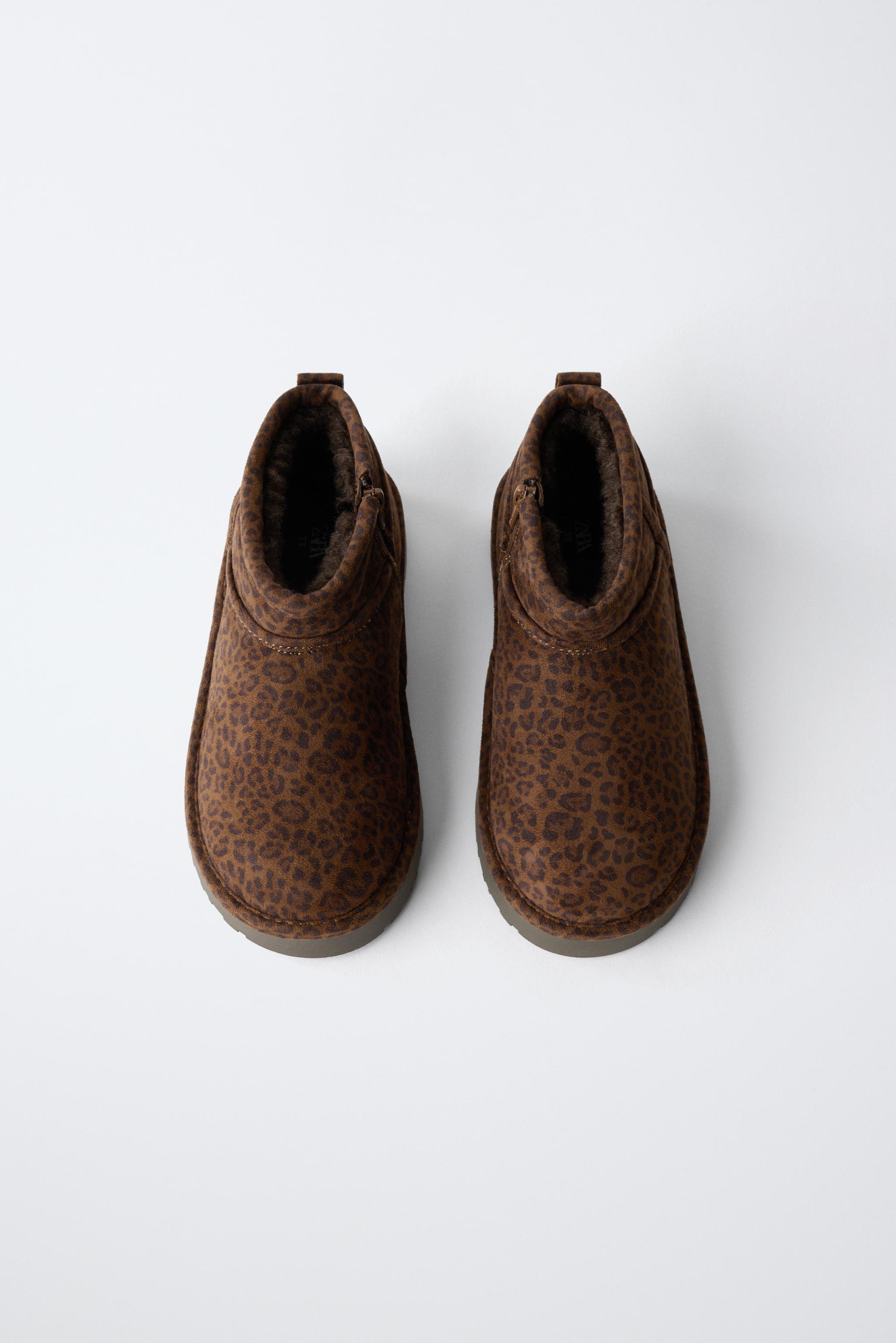 BOTTINES ANIMAL PRINT DOUBLÉES