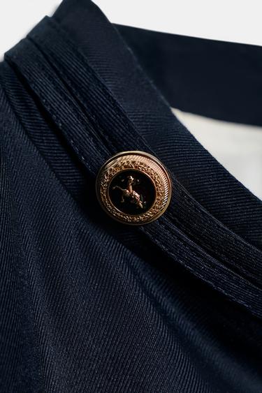 TAILORED BLAZER WITH GOLDEN BUTTON - Navy blue by Zara - Image 8