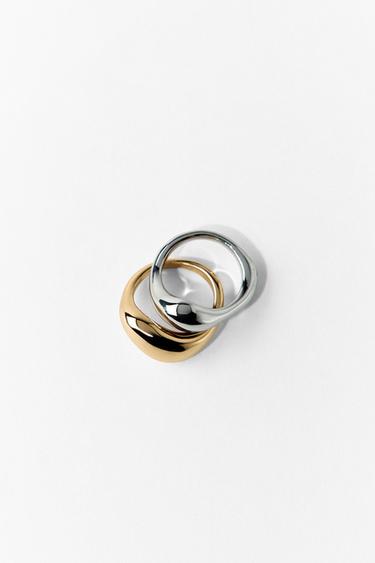 PACK ANÉIS METÁLICOS - Ouro / Prata da Zara