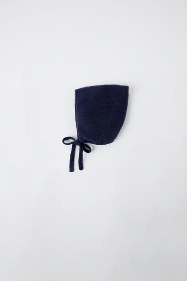 PICOT KNIT BONNET - Navy blue by Zara - Image 0