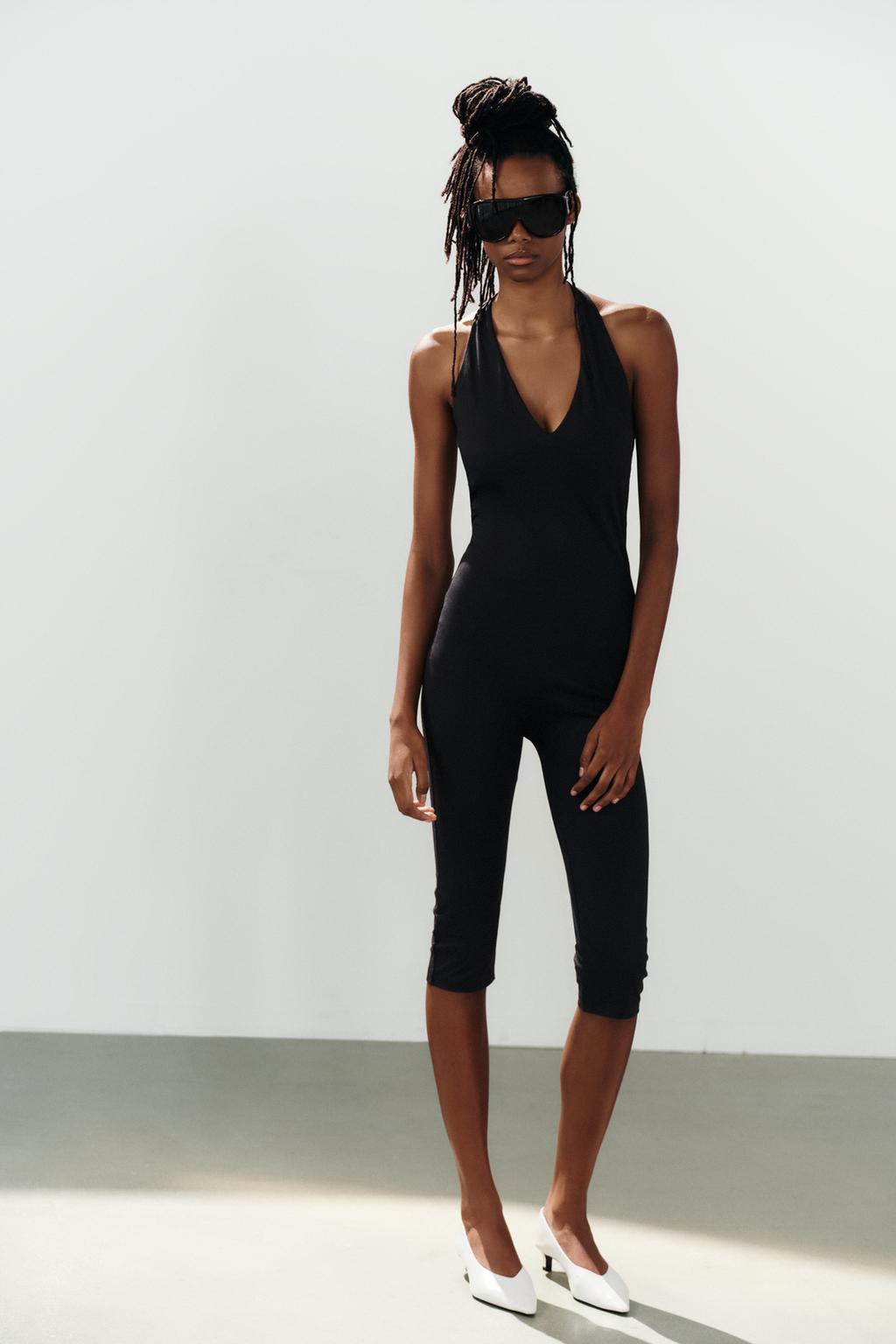 POLYAMIDE HALTER JUMPSUIT