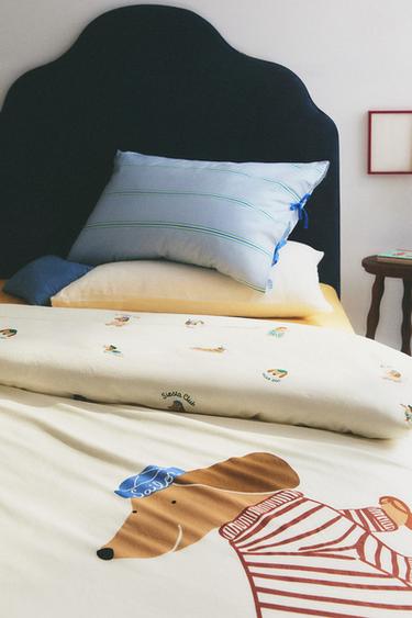 DOG PRINT CHILDREN'S REVERSIBLE DUVET COVER - Multicoloured by Zara