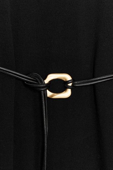 BELTED KNIT DRESS - Black by Zara - Image 8
