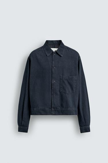 LIGHTWEIGHT DENIM OVERSHIRT - Indigo by Zara
